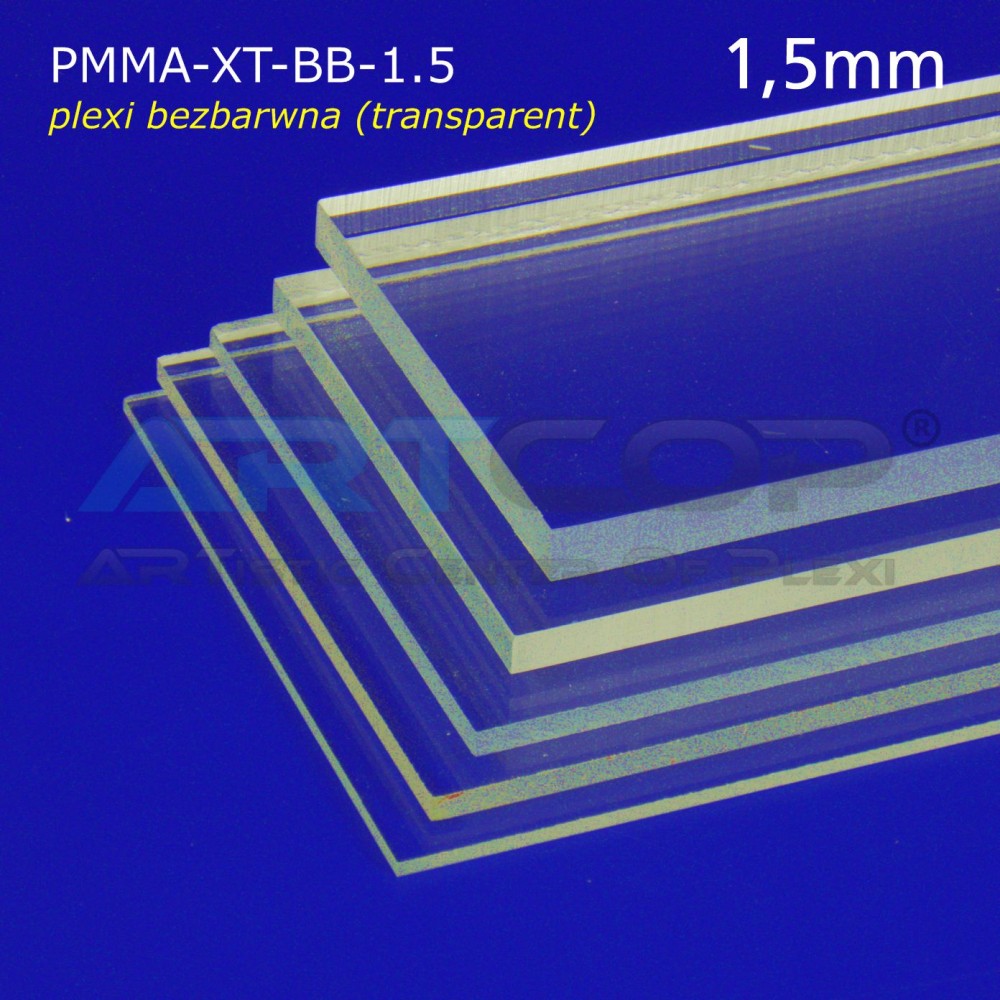 1,5mm - Plexi bezbarwna na wymiar - DETAL