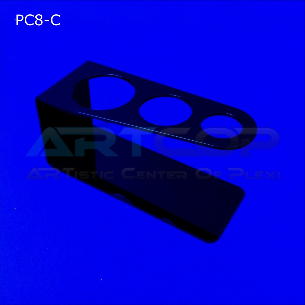 Czarna podstawka z plexi PC8-C na 3 lody