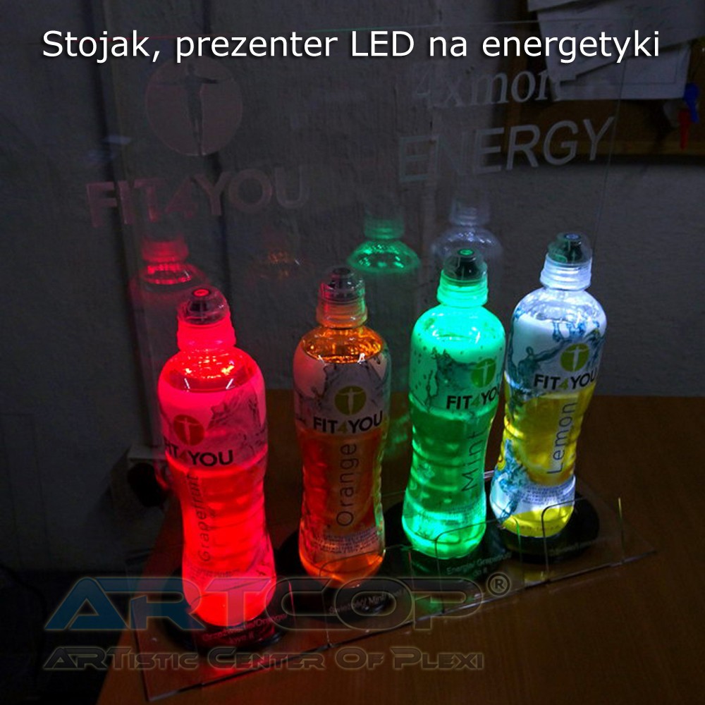 Ekspozytor, Stojak na energetyki podświetlany LED