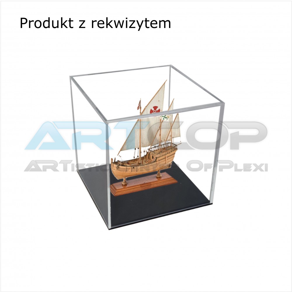 Black Plexiglass Cubic Display Case/Cover (15x15x15cm)