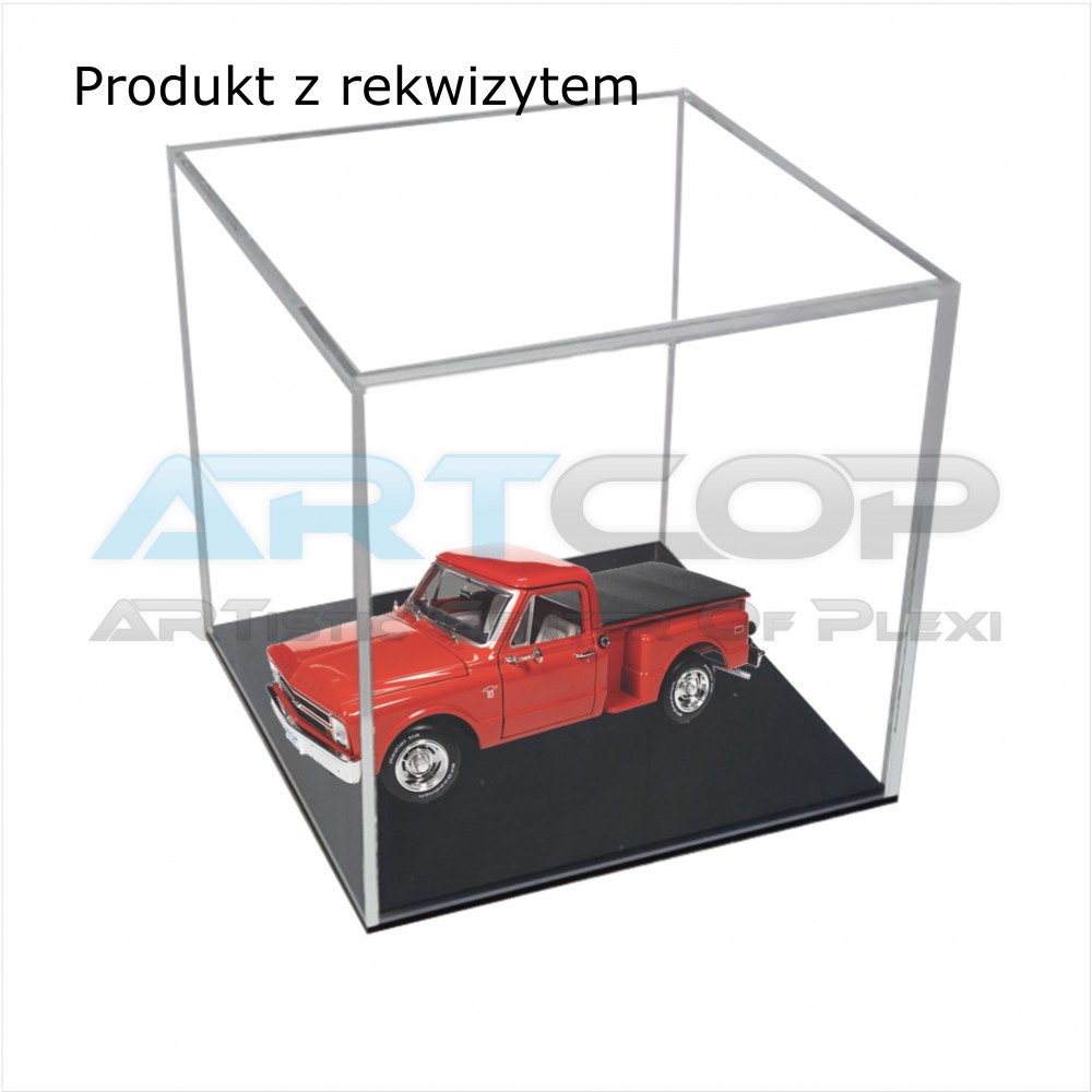 Black Plexiglass Cubic Display Case/Cover (20x20x20cm)