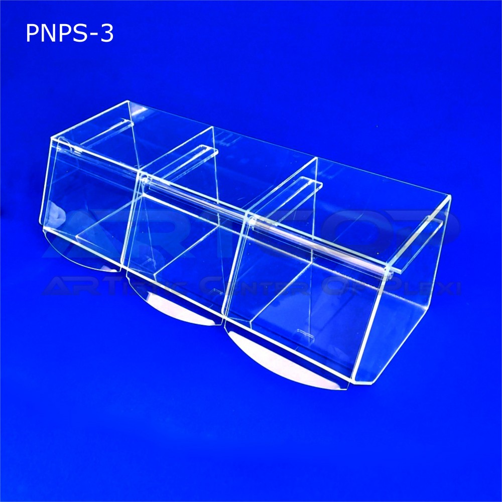 3-Compartment Container for Dry Goods, Candies, and Dried Fruits/Nuts with Lids