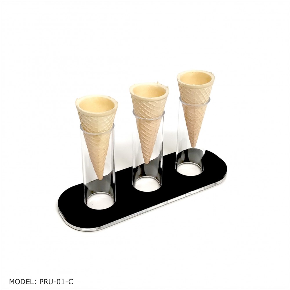 Tube ice cream dispenser stand cream cone holder