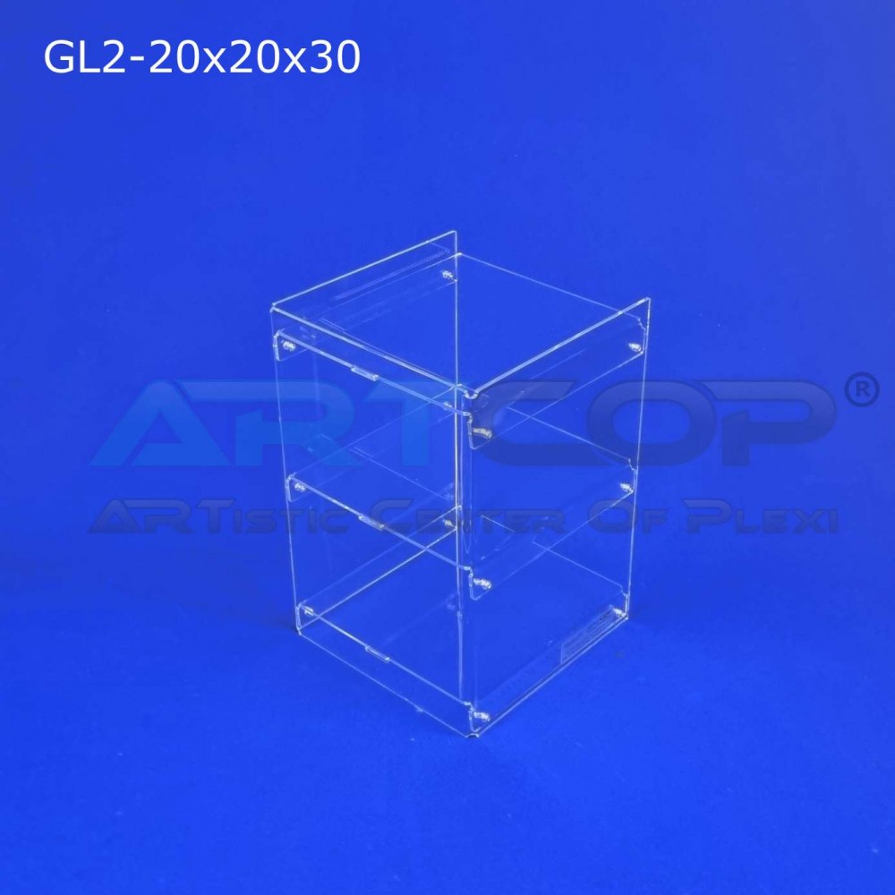 copy of Gablotka GL2 z plexi bezbarwnej 3mm na ladę 20x20x40cm