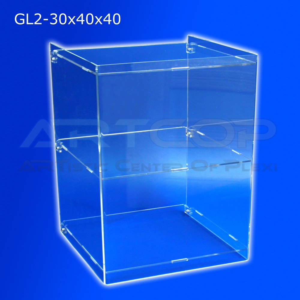 Clear Plexiglass Countertop Display Case, 30x40x40cm (GL2)