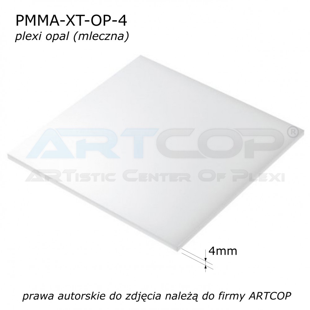 4mm - plexi Opal, mleczna na wymiar - DETAL