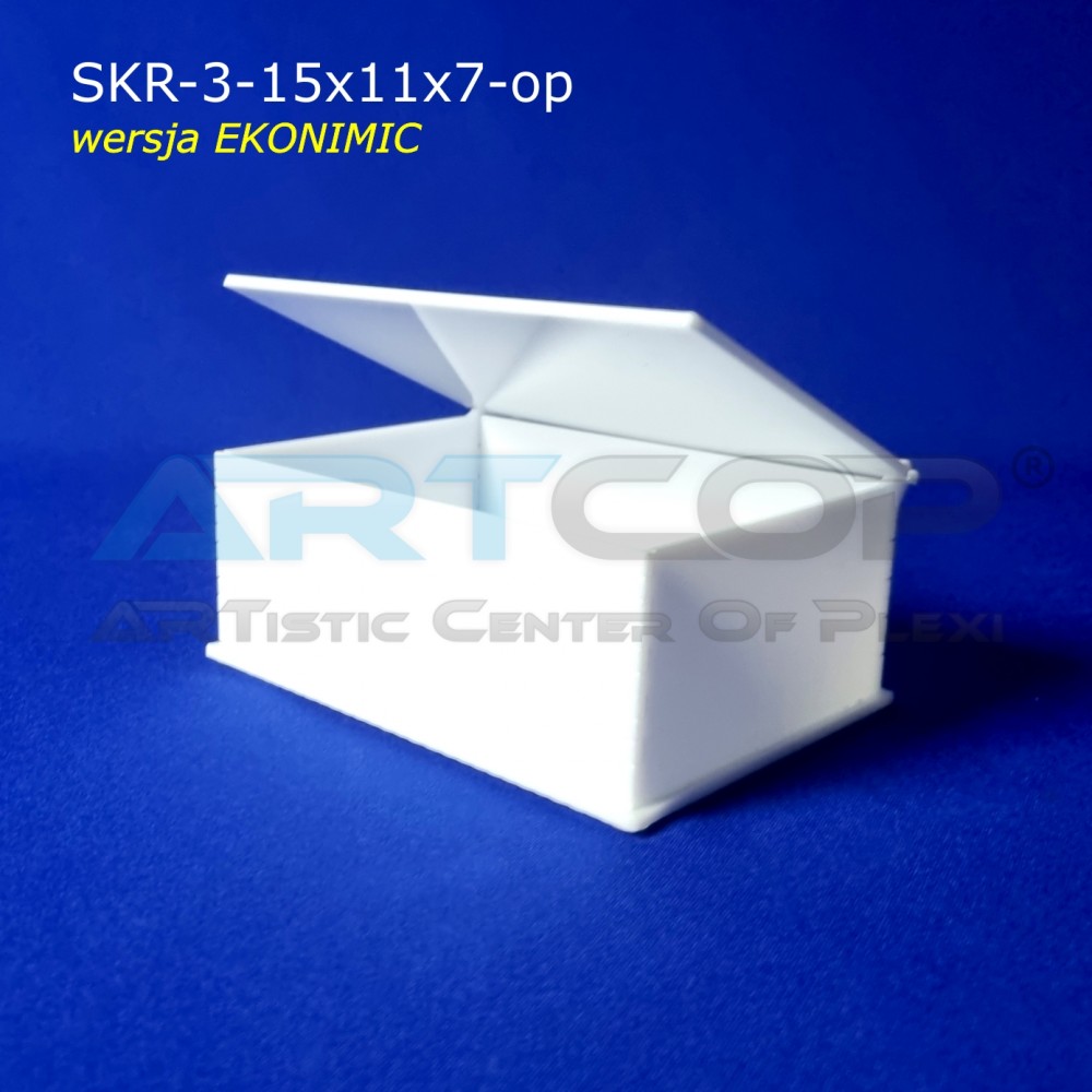 Opal (Frosted/Milky) Plexiglass Trinket Box This trinket box is made from 3mm thick opal plexiglass and measures 15x11x7cm