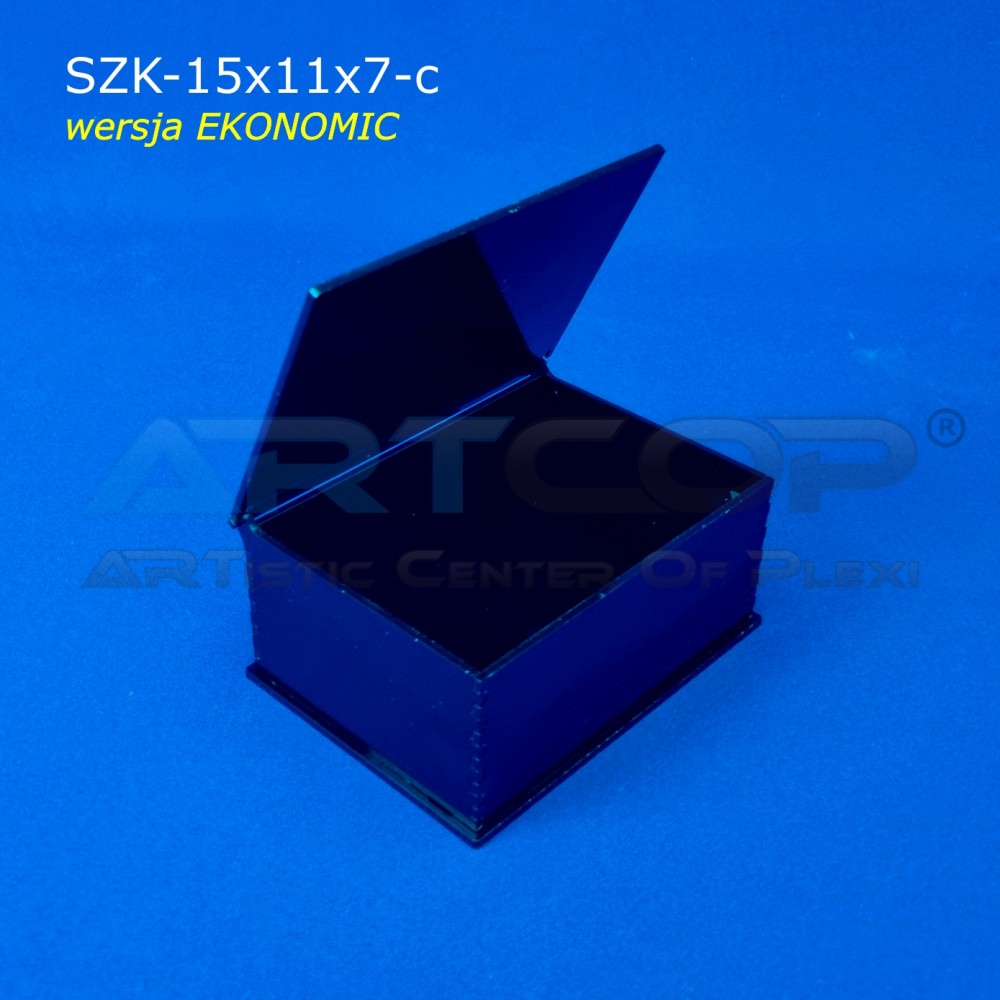 Black Plexiglass Box for Jewelry and Small Items This box is made from 3mm thick black plexiglass and measures 15x11x7cm.