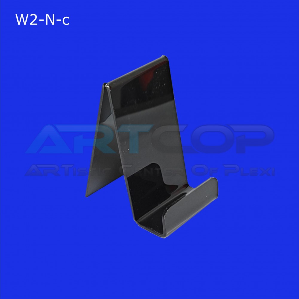 Wizytownik pionowy z czarnej plexi W2-N-c