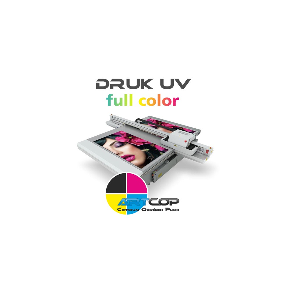 Nadruk UV logotypu, herbu, godła na płycie czołowej Mównicy wykonanej w ARTCOP