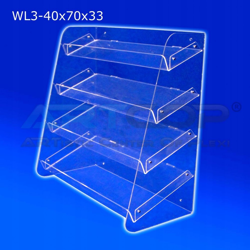 Standing/Hanging Display Shelf Unit, 40x70x33cm, made of Plexiglass