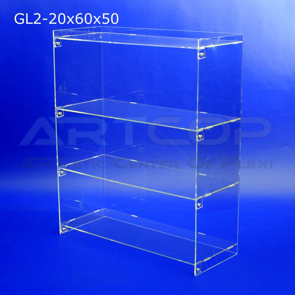 Clear Plexiglass Countertop Display Case, 20x60x50cm (GL2)
