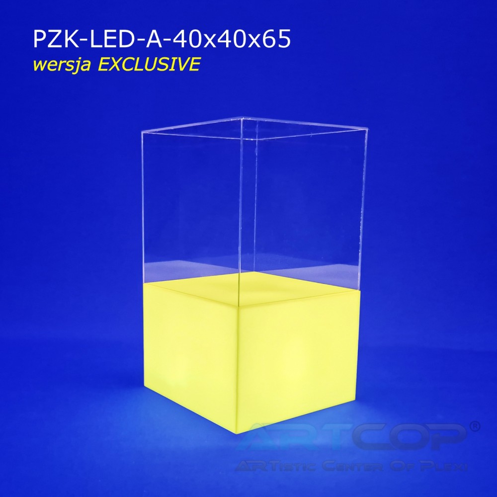 Podest z kloszem serii EXCLUSIVE podświetlany ledami RGB zasilanymi akumulatorem: 40x40x65cm