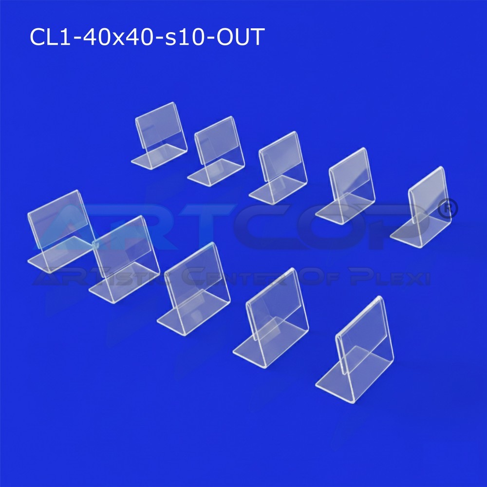 Price tag straight standing CL1-40x40-s10-OUT set (or kit) 10 pcs