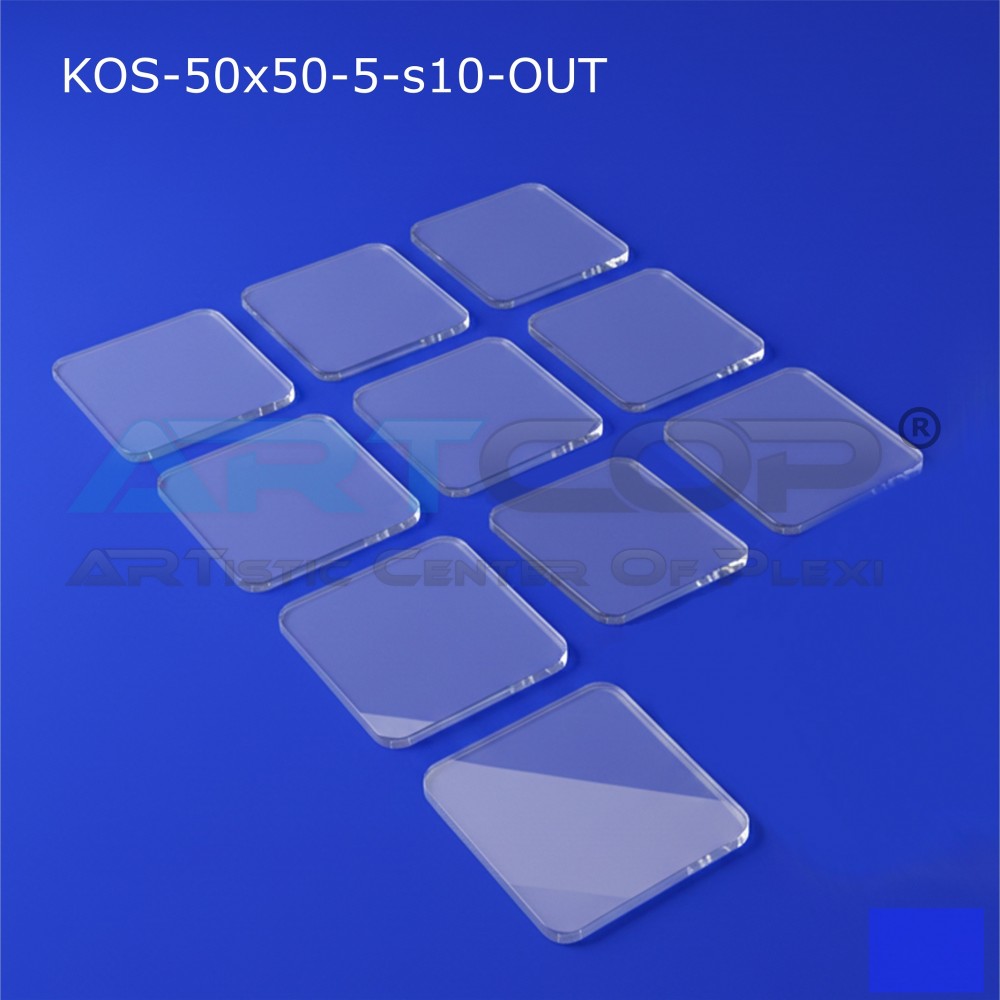 Cube from 5 mm plexi 5x5cm KOS-50x50-5-s10-OUT