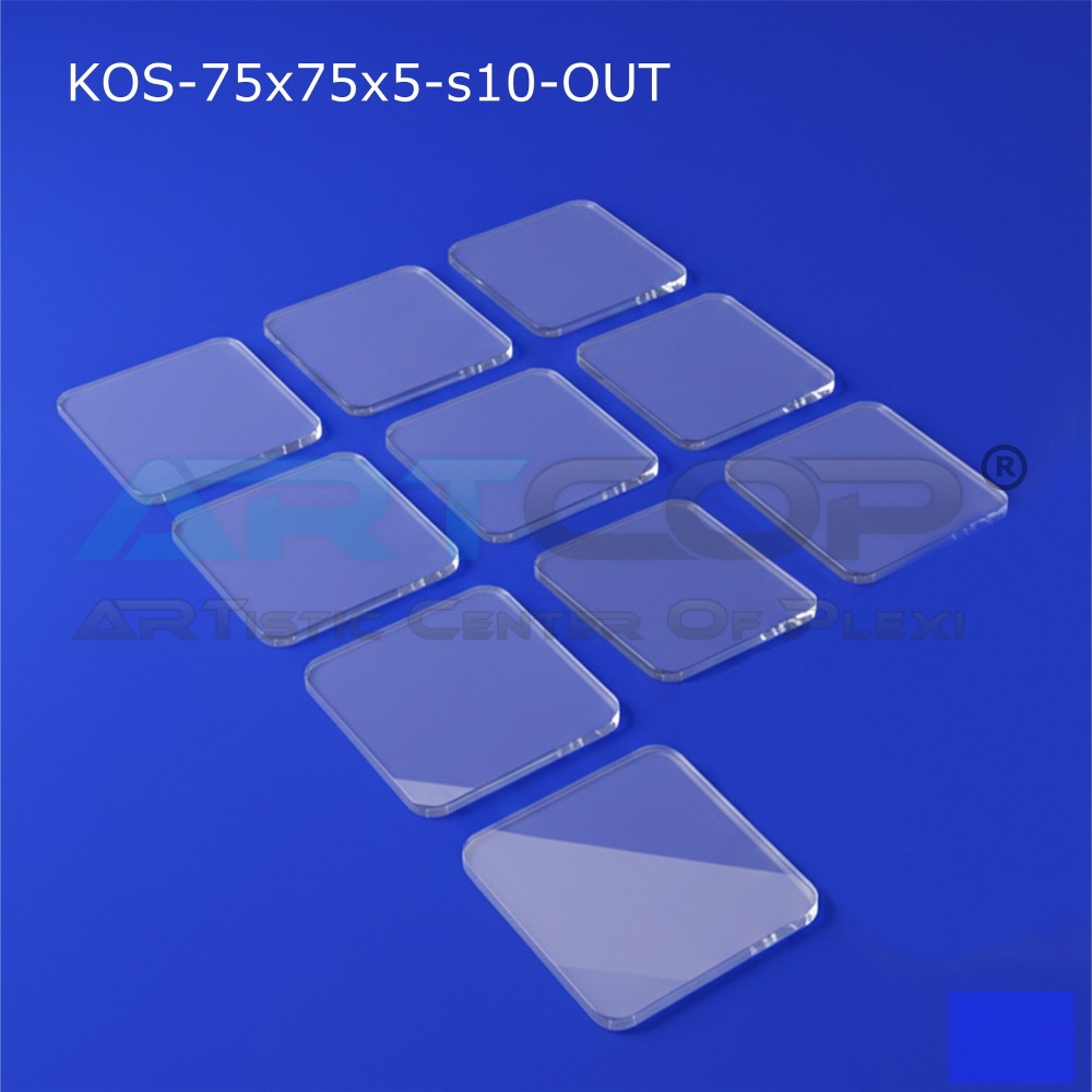 Cube from 5 mm plexi 7,5cm x 7,5cm KOS-75x75-5-OUT