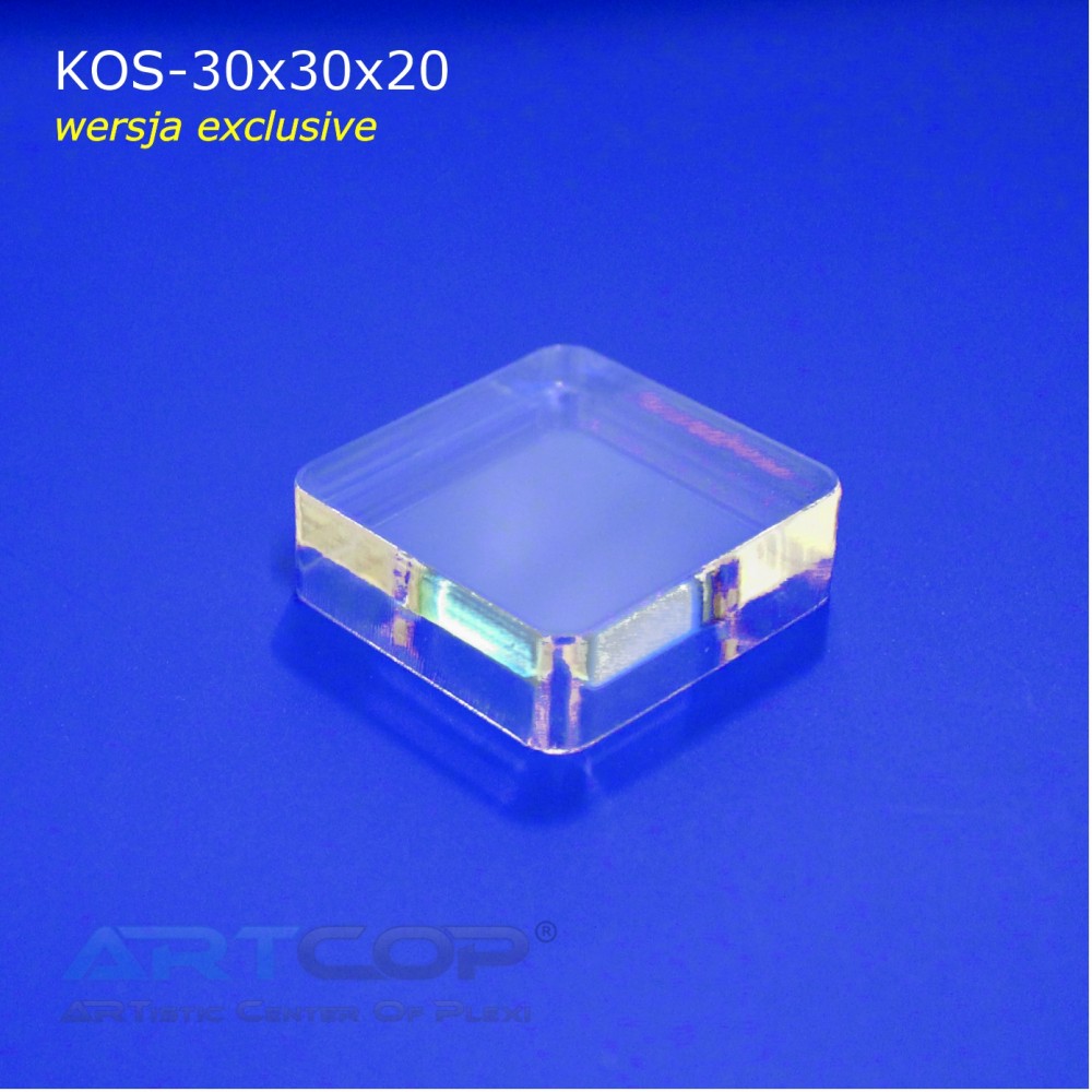 KOS-30x30x20 Kostka z plexi na biżuterię, ekspozytor, prezenter