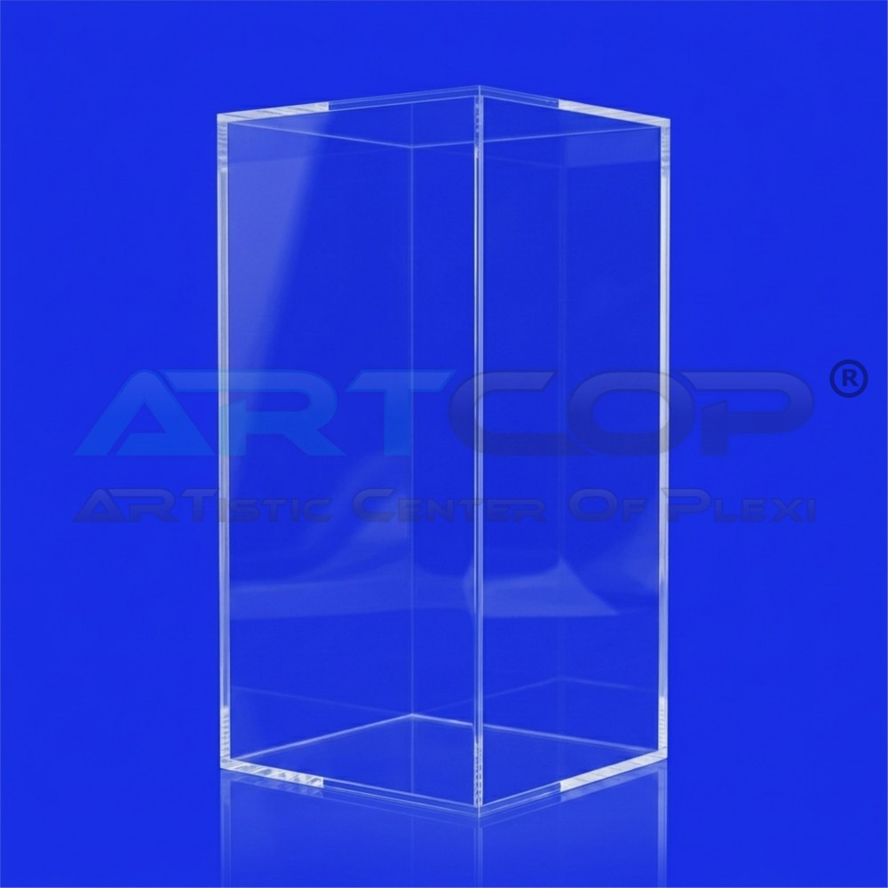 Plexiglass cube plinth display, 5 mm thickness, 50cmx50cm, height from 40 to 100cm - your choice