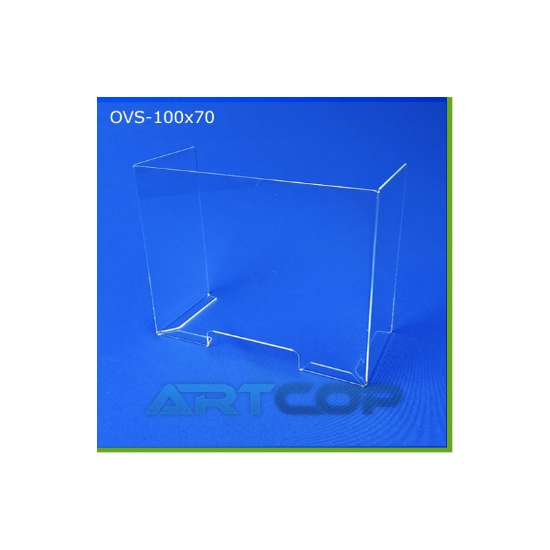 Osłona antywirusowa OVS - 100cm x 70cm x 21cm z poliwęglanu bezbarwnego 4mm