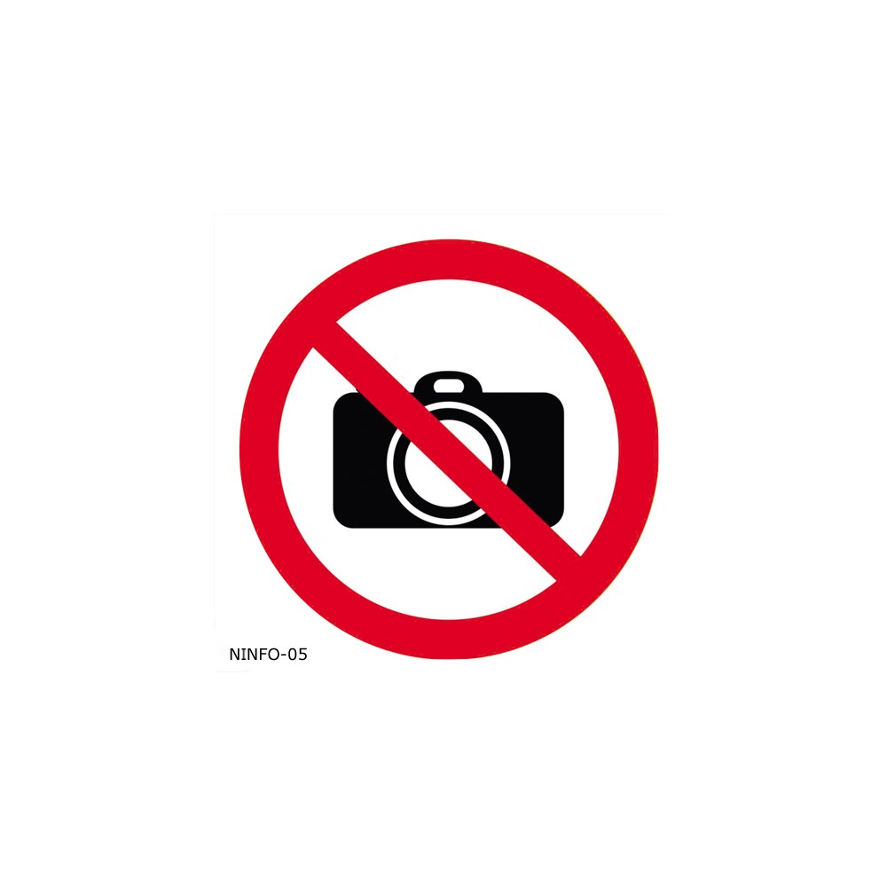 Naklejka informacyjna zakaz fotografowania