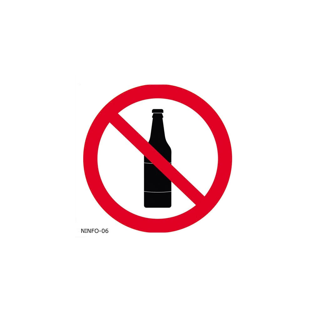 Naklejka informacyjna zakaz spożywania alkoholu