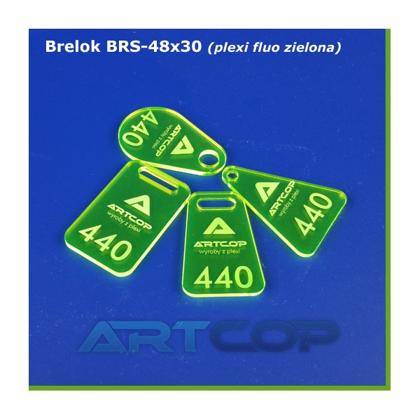 copy of Brelok BRS-48x30 z plexi fluo zielonej