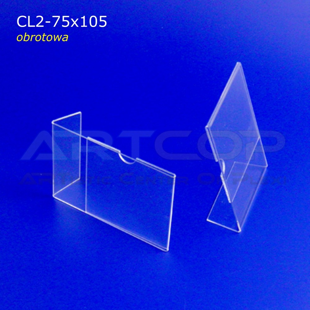 Cenówka CL2 z plexi - 75x105 (obrotowa) pionowo-pozioma