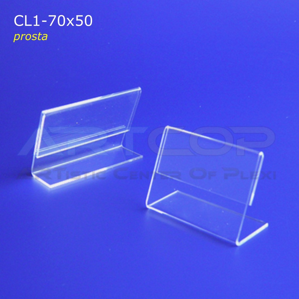 Simple CL1 plexiglass price tag, 70x50 mm
