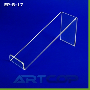 Stand, shoe display base made of plexiglass – 18 cm x 8 cm x 5 cm