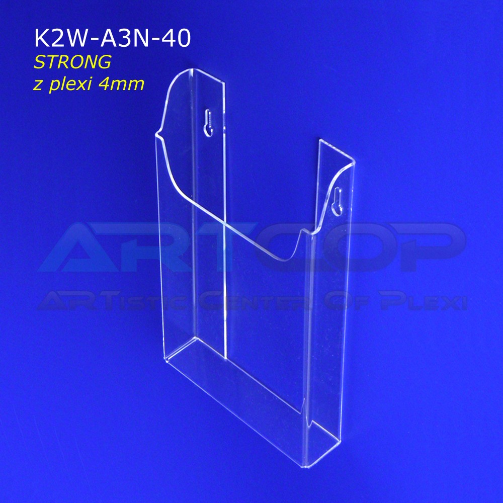 Vertical A3 Hanging Pocket - STRONG Version (4mm Plexiglass)