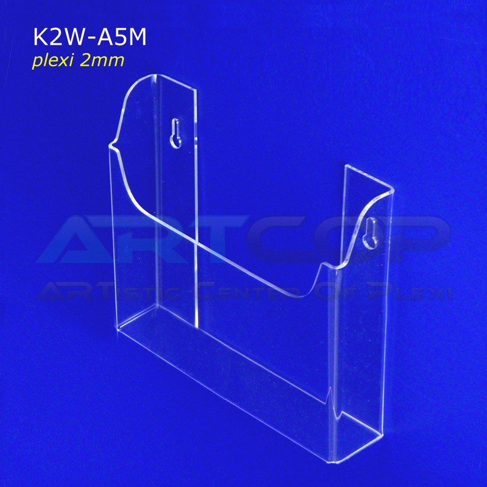 Horizontal A5 Hanging Pocket, Straight - 2mm Plexiglass