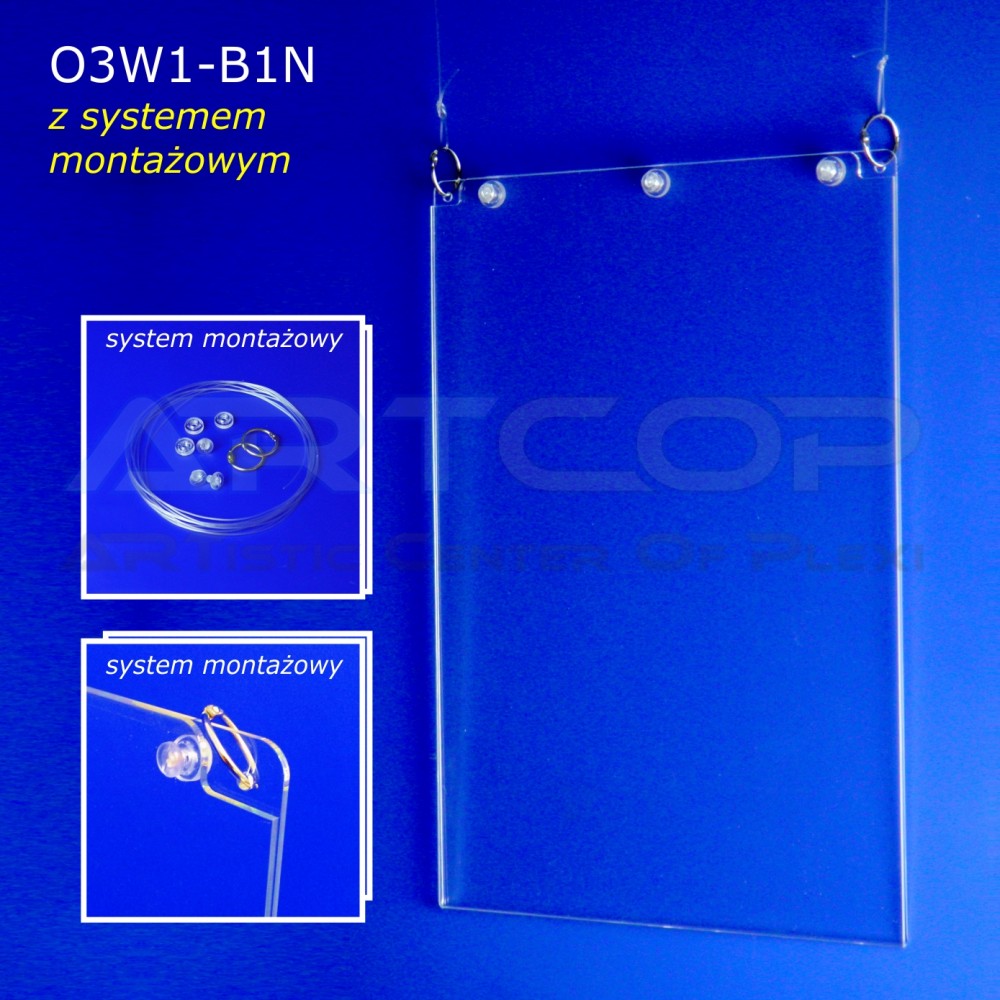 copy of Plakatownik O3W1 z systemem MONTAŻ. - pion B1