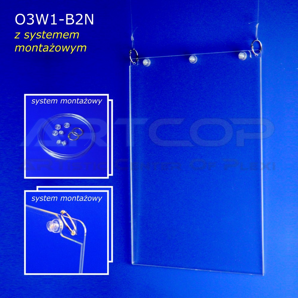 copy of Plakatownik O3W1 z systemem MONTAŻ. - pion B2