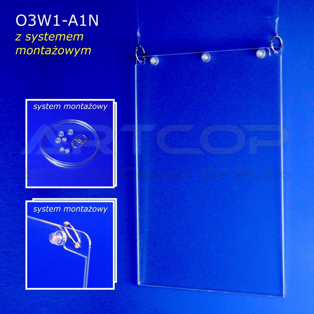 copy of Plakatownik O3W1 z systemem MONTAŻ. - pion A1