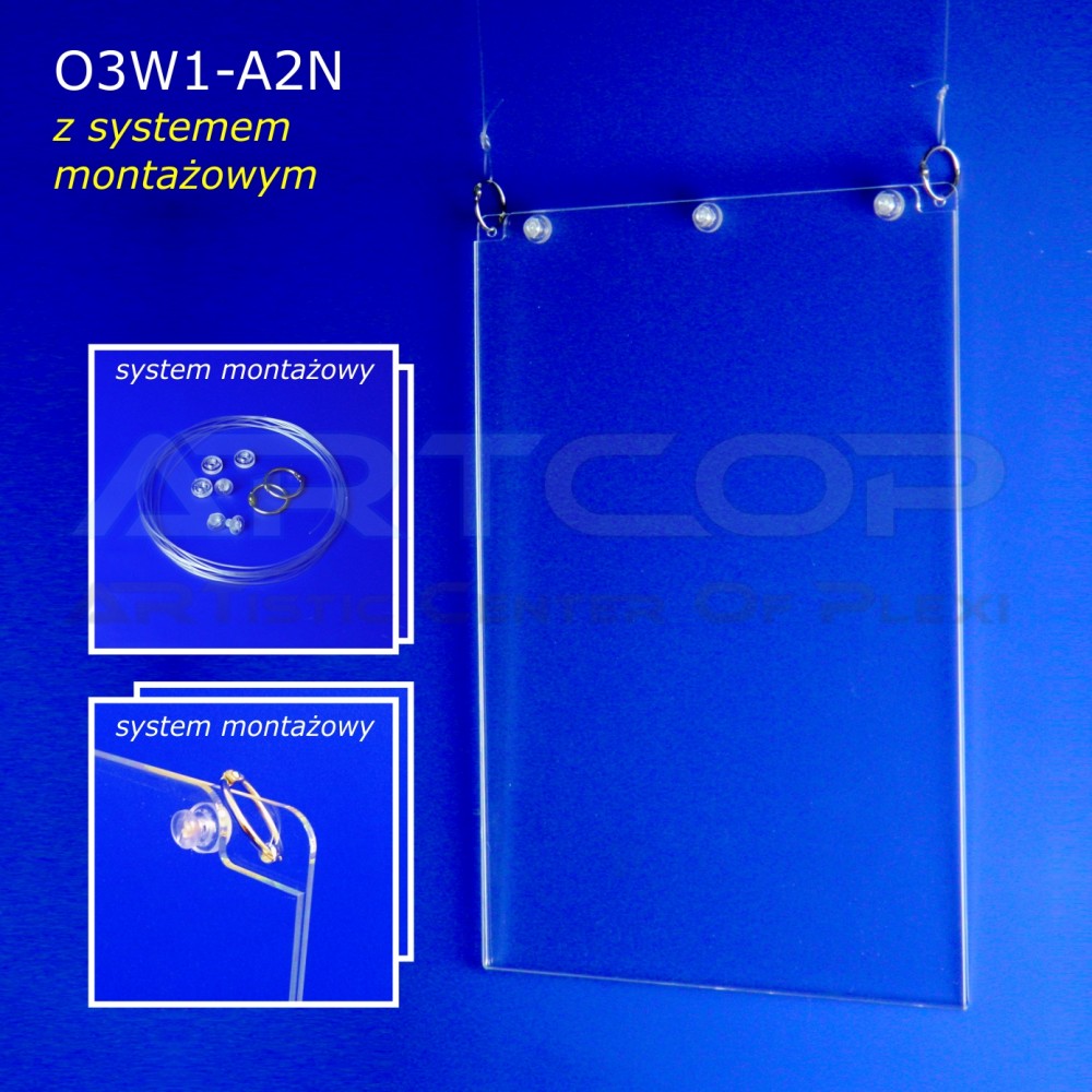 copy of Plakatownik O3W1 z systemem MONTAŻ. - pion A2