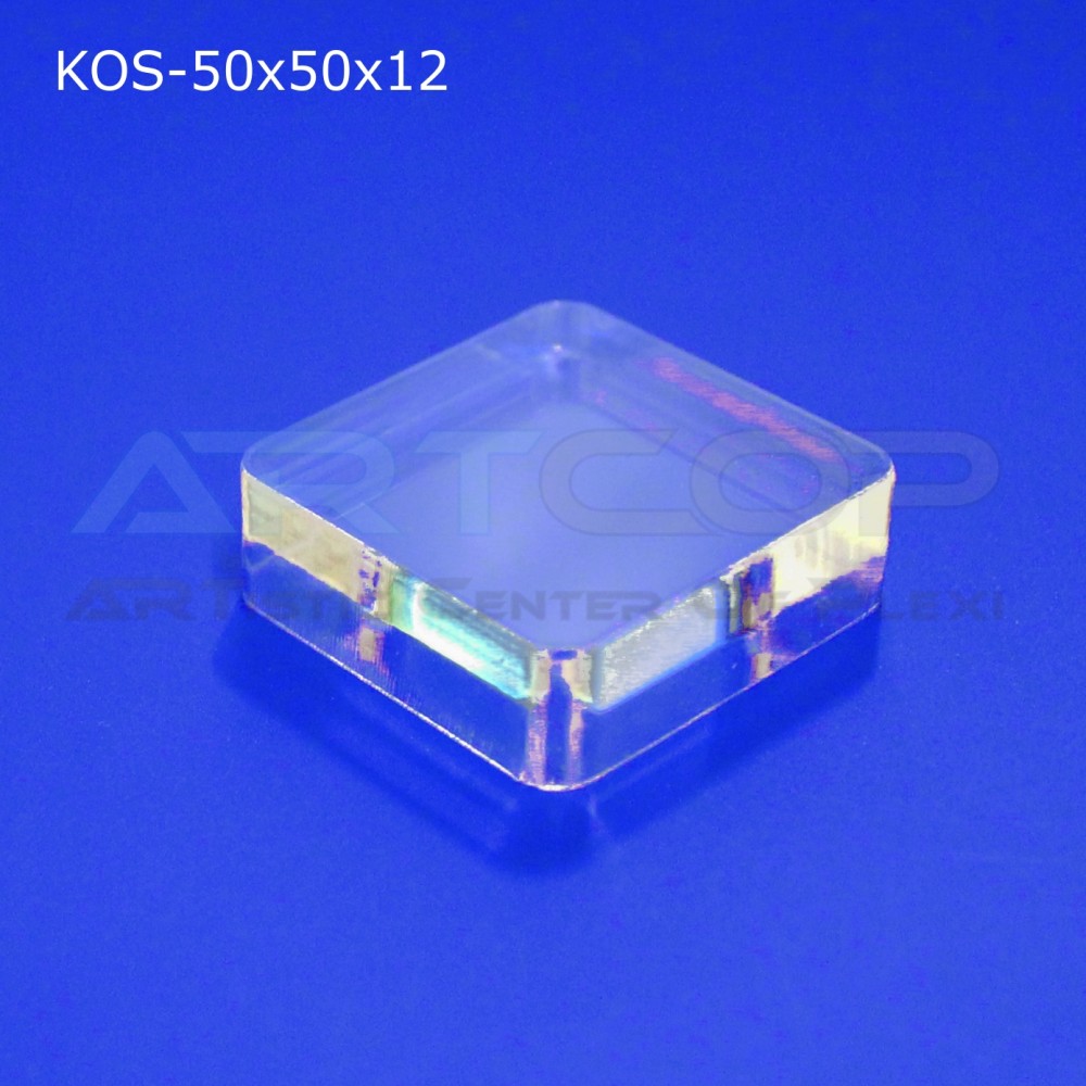 KOS-50x50x12 Kostka z plexi na biżuterię, ekspozytor, prezenter