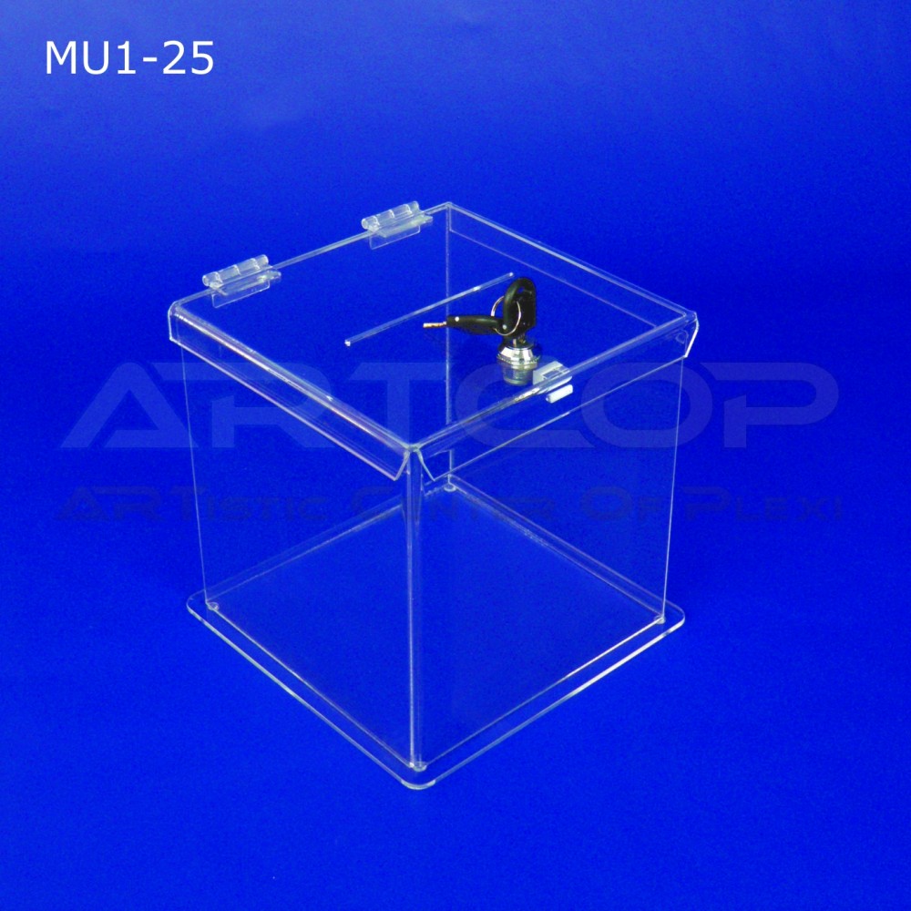 Skarbona z plexi MU1-25 - Urna na ankiety