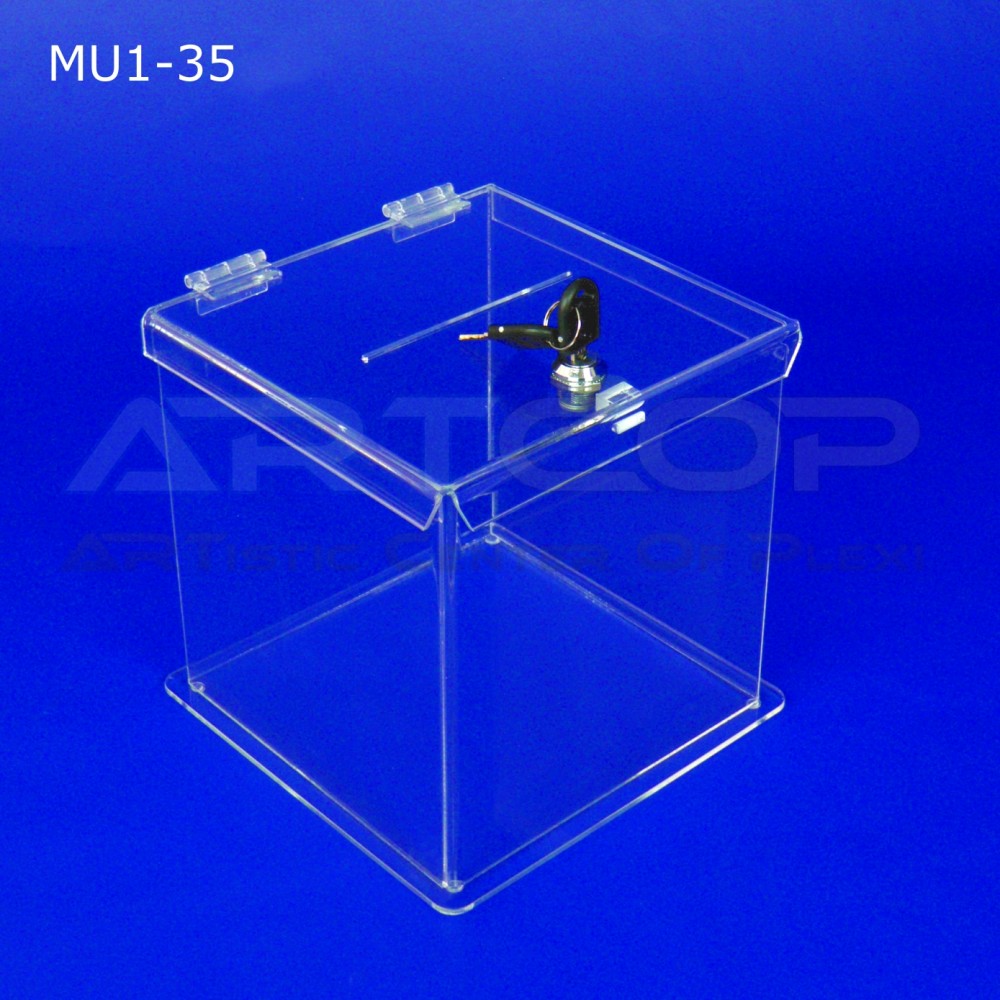 Skarbona z plexi MU1-35 - Urna na ankiety
