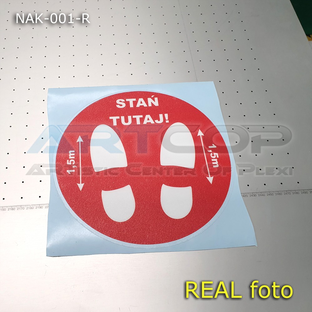 BHP (Health and Safety) Sticker, KEEP DISTANCE Floor Decal