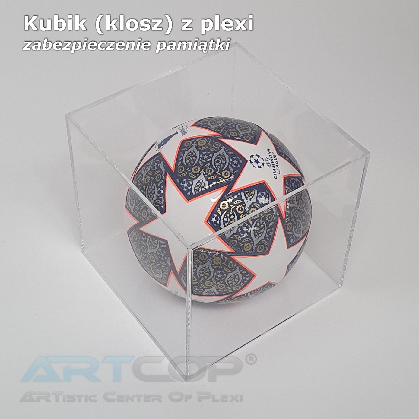 klosz z plexi osłona ważnego upominku - producent ARTCOP