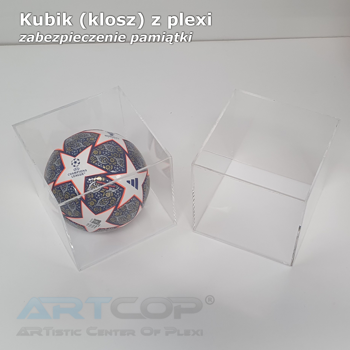 klosz z plexi osłona ważnego upominku - producent ARTCOP