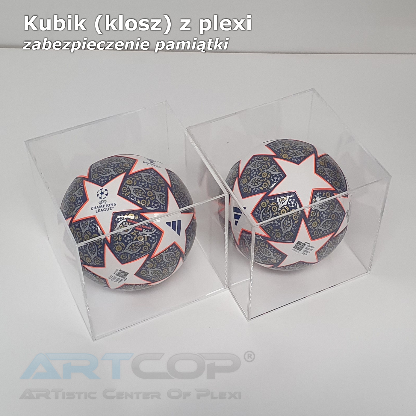 klosz z plexi osłona ważnego upominku - producent ARTCOP