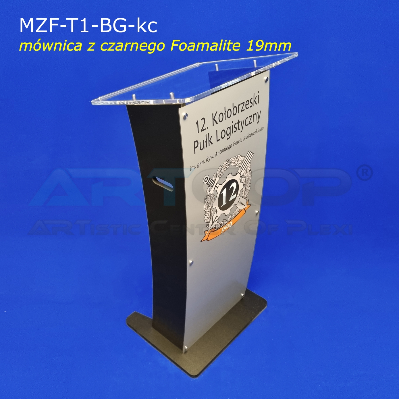 mównica z Foamalite model MZF-T1-BG-kc produkcji firmy ARTCOP