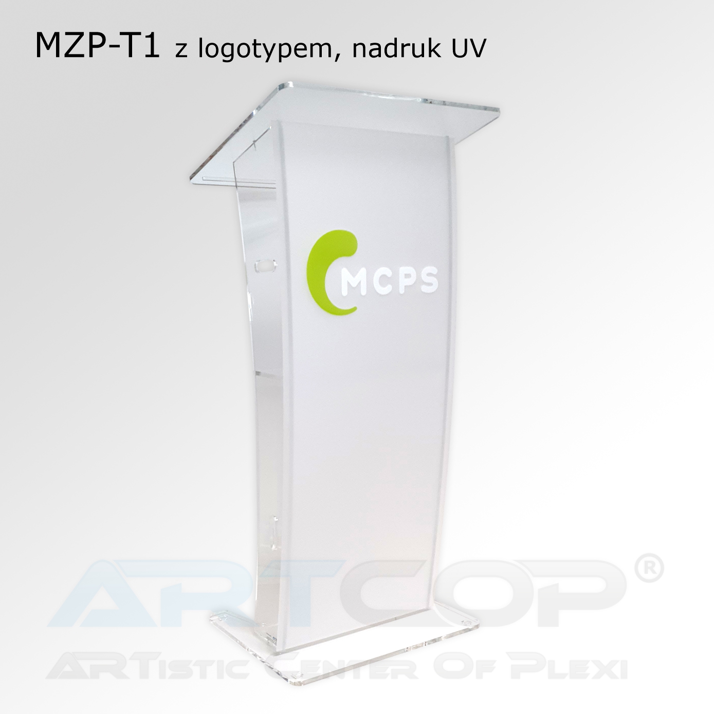 Mównica z plexi MZP-T1 łuk szron firmy ARTCOP