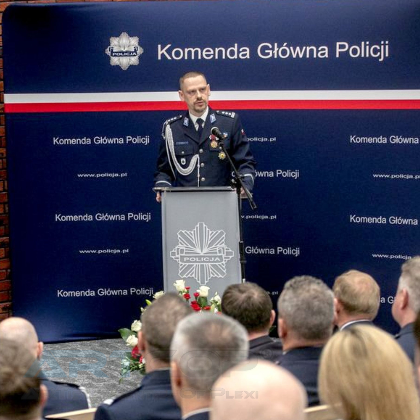 Mównica z plexi ARTCOP MZP-T1 dla Komenda Główna Policji