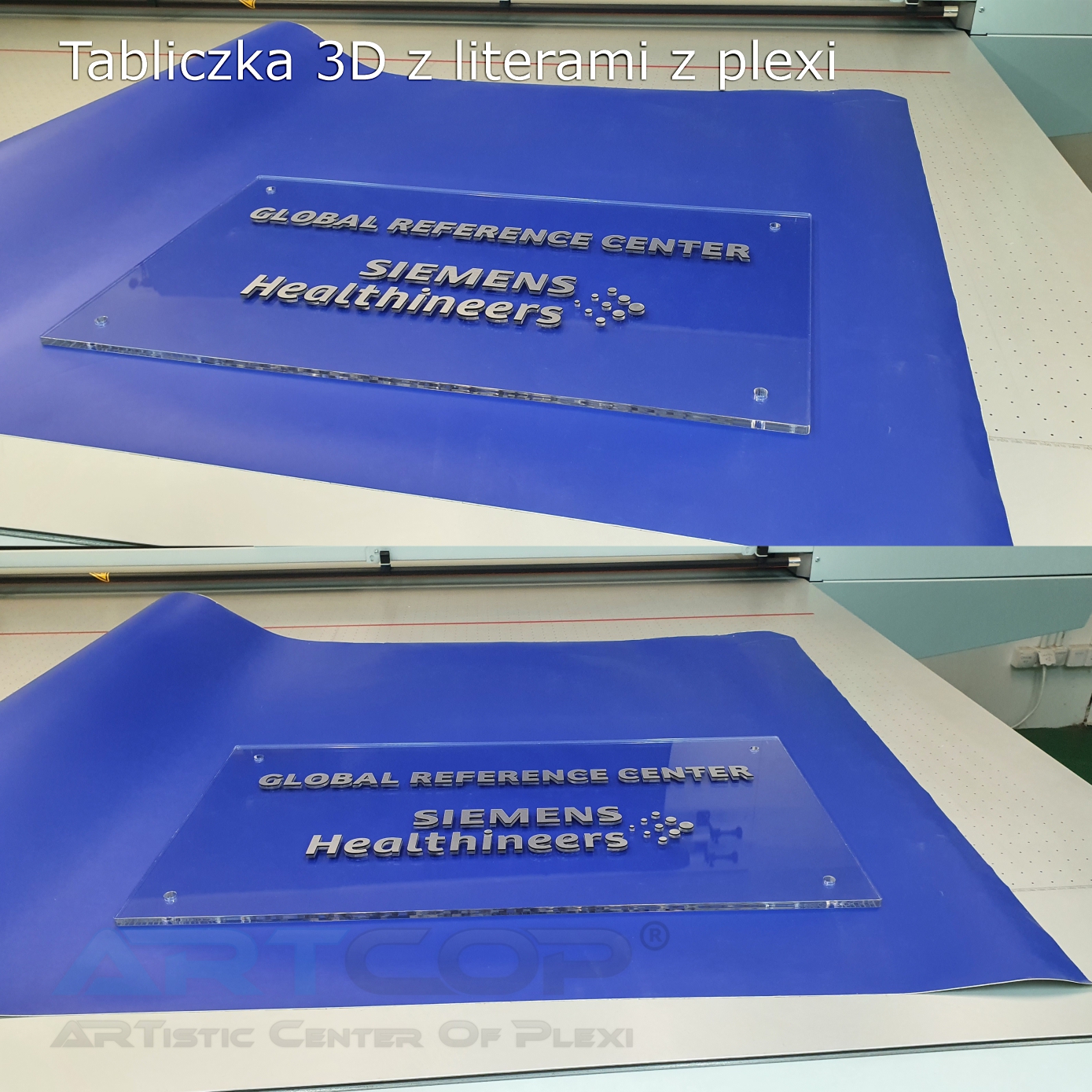 tabliczka z plexi 3D dla SIMENS - producent firma ARTCOP