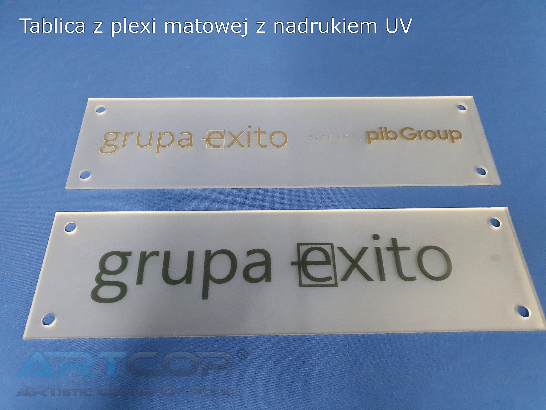 Tabliczka z nadrukiem UV z plexi matowej